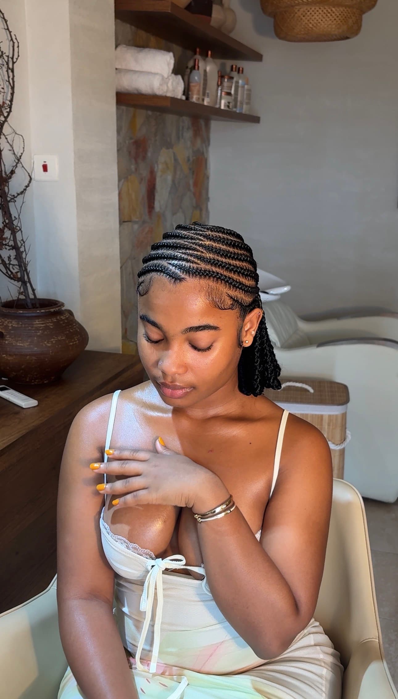 Cornrow braids coil